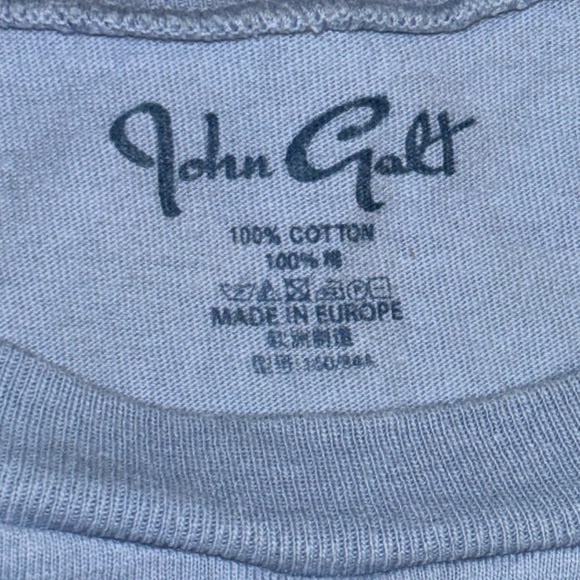 Brandy Melville Blue Short Sleeve Tee with Graphic Design - Picture 3 of 4